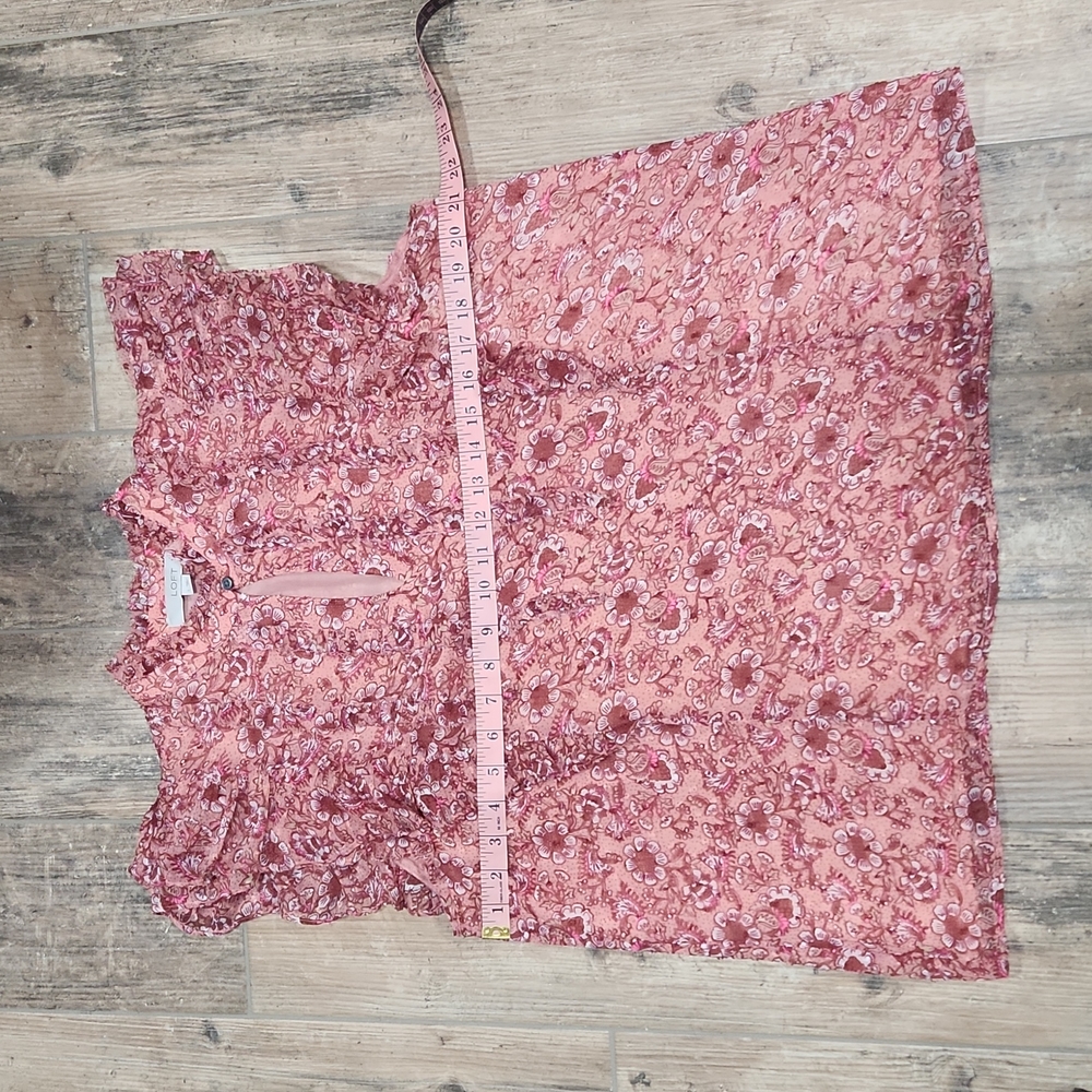 Loft floral clip Ruffle shell - Picture 7 of 12